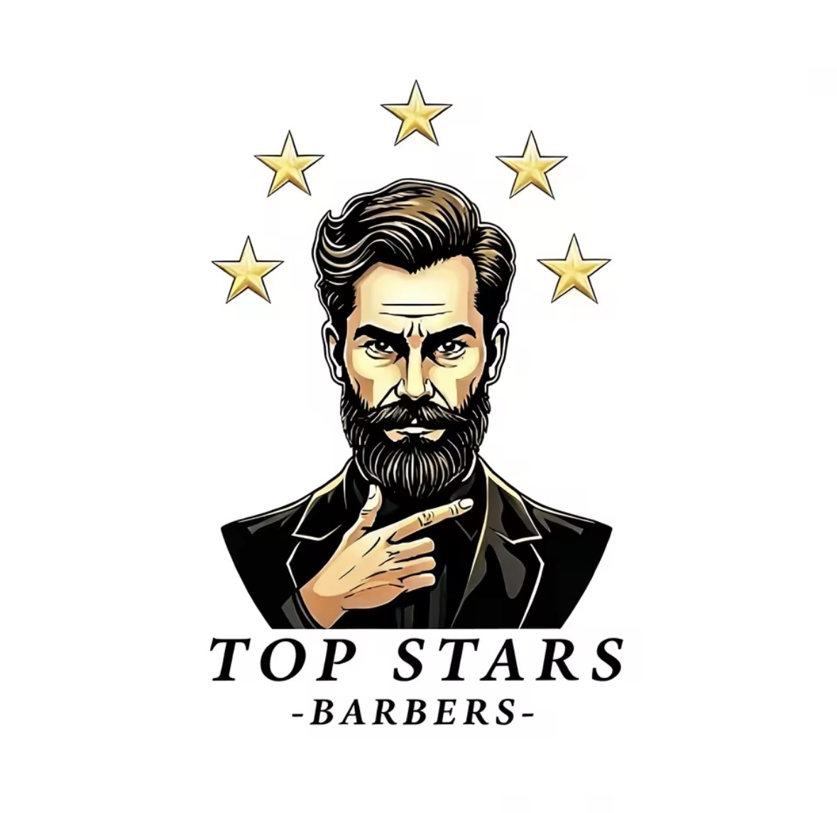 Top stars barbers logo